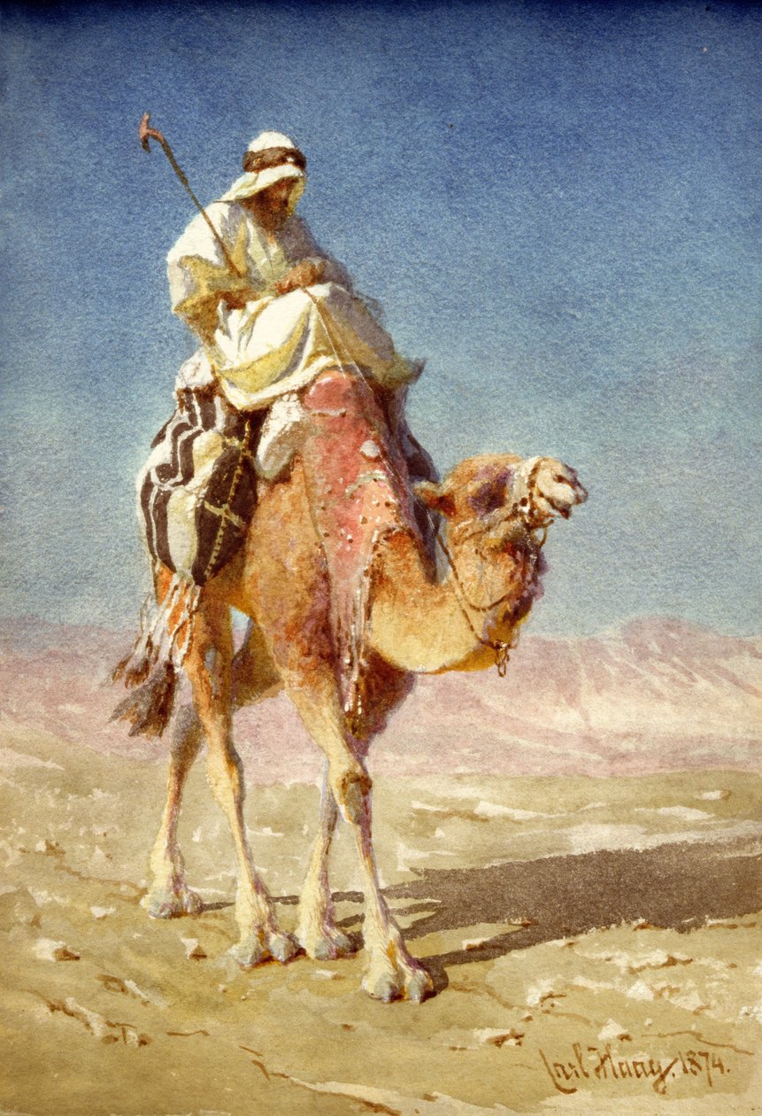 بدوين على ظهر جمل ، 1874 بواسطة كارل هاج
