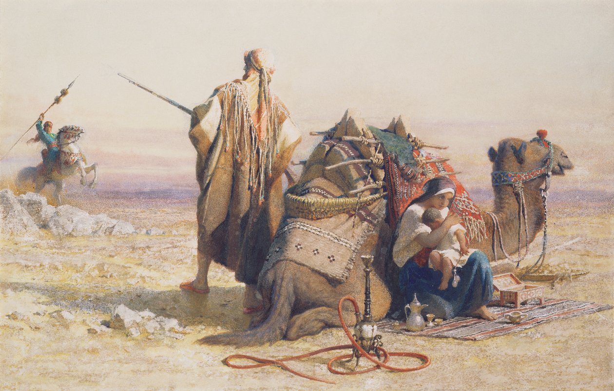 خطر في الصحراء 1867 بواسطة كارل هاج