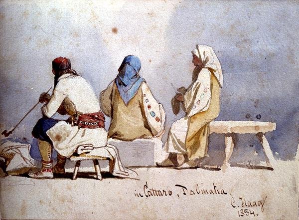 شعب الجبل الأسود في كاتارو ، دالماتيا بواسطة كارل هاج