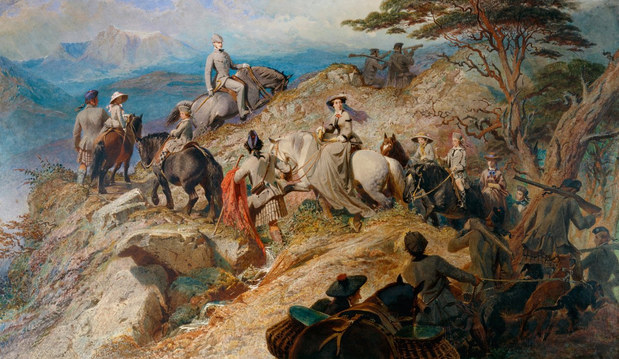 صباح في المرتفعات. العائلة المالكة الصاعدة لوتشناغار ، 1853 بواسطة كارل هاج