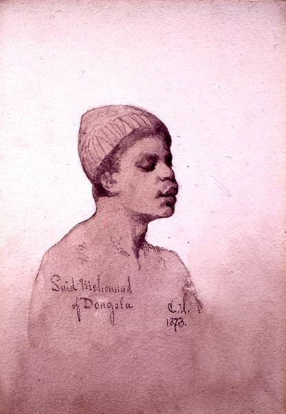 سعيد محمد دنقلا (السودان) 1873 (قلم رصاص وغسل على ورق) بواسطة كارل هاج