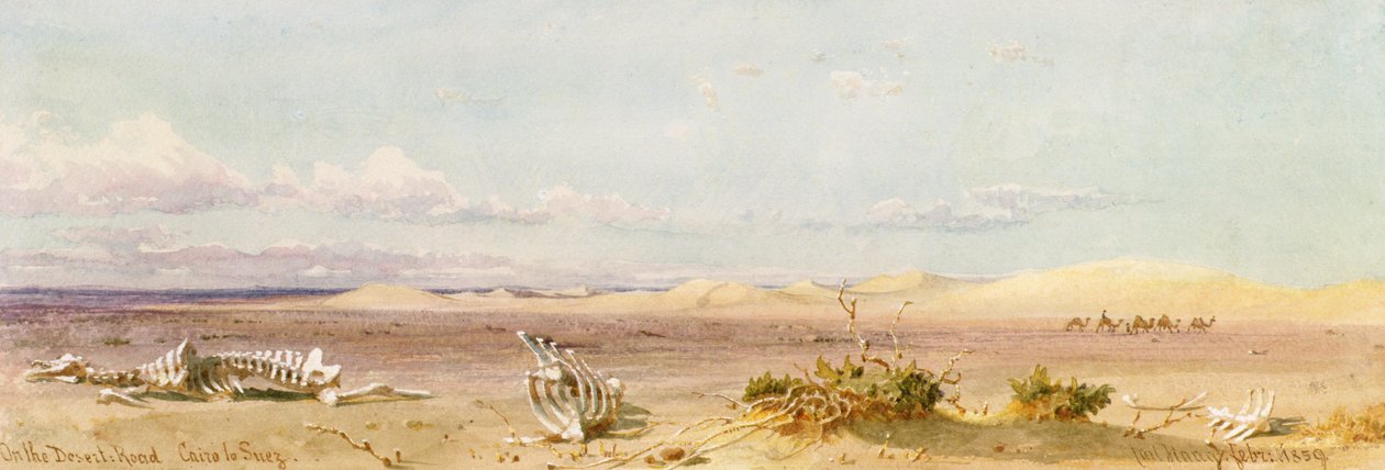 ساند هيلز في الصحراء ، القاهرة ، السويس ، 1859 بواسطة كارل هاج