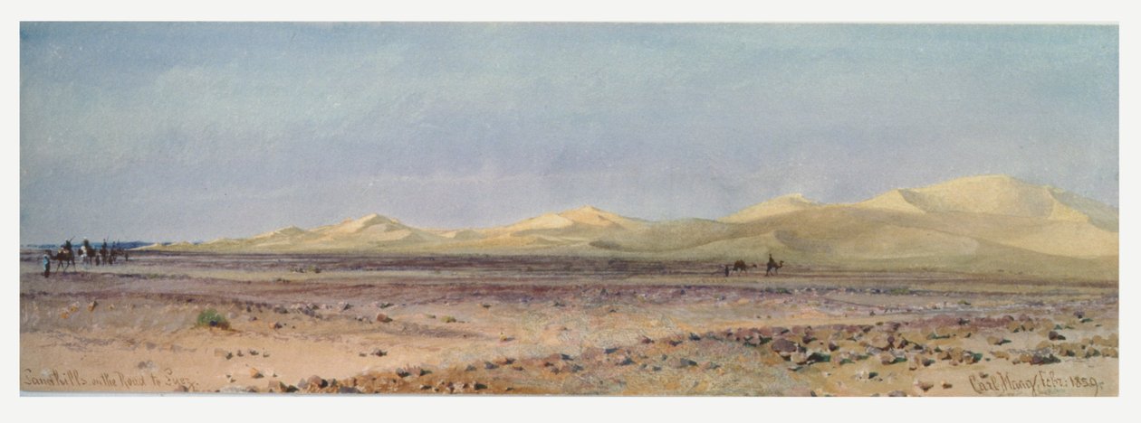 ساند هيلز على طريق السويس 1859 بواسطة كارل هاج
