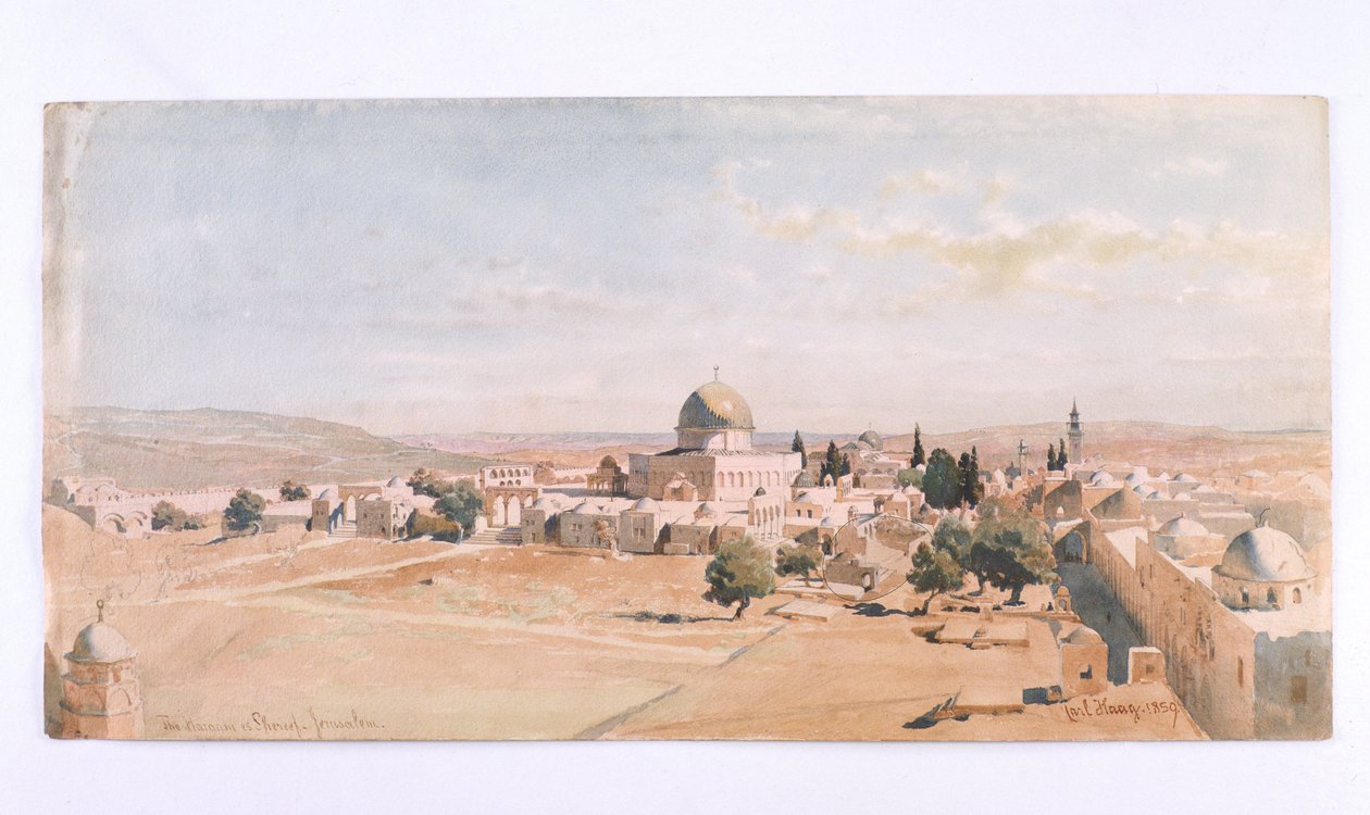 "الحرم الشريف ، القدس" ، 1895 بواسطة كارل هاج