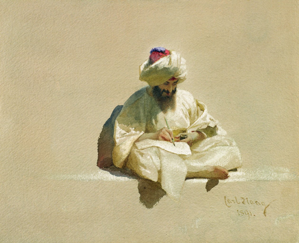 كاتب الرسالة 1891 بواسطة كارل هاج