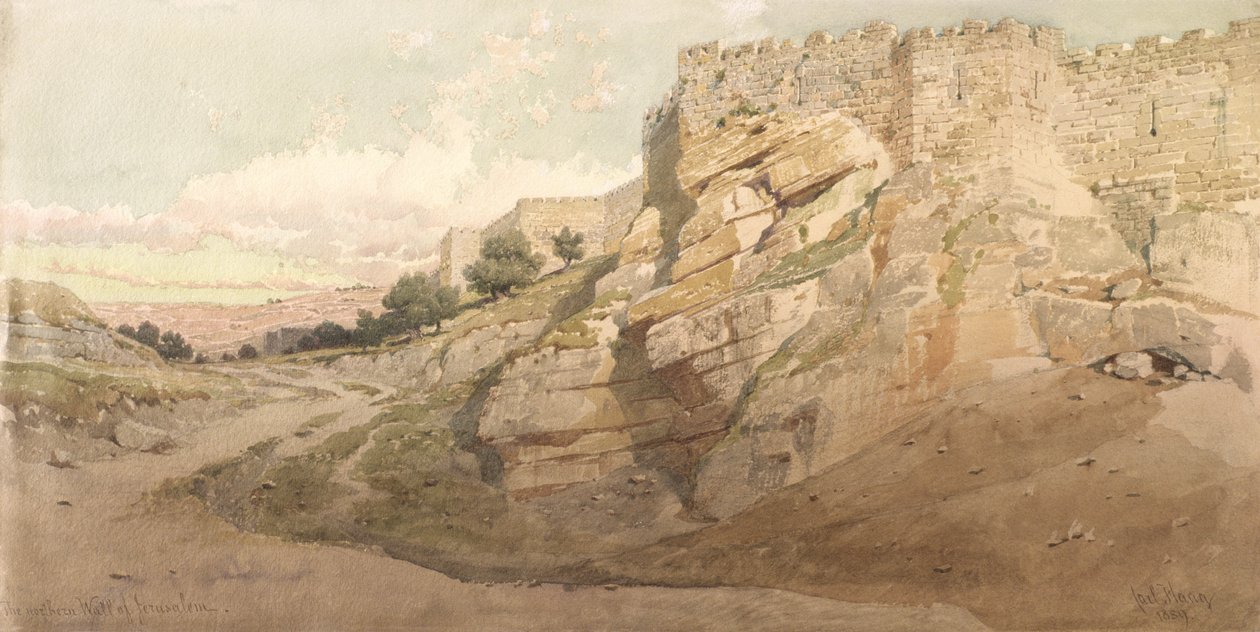 الجدار الشمالي للقدس ، 1859 بواسطة كارل هاج