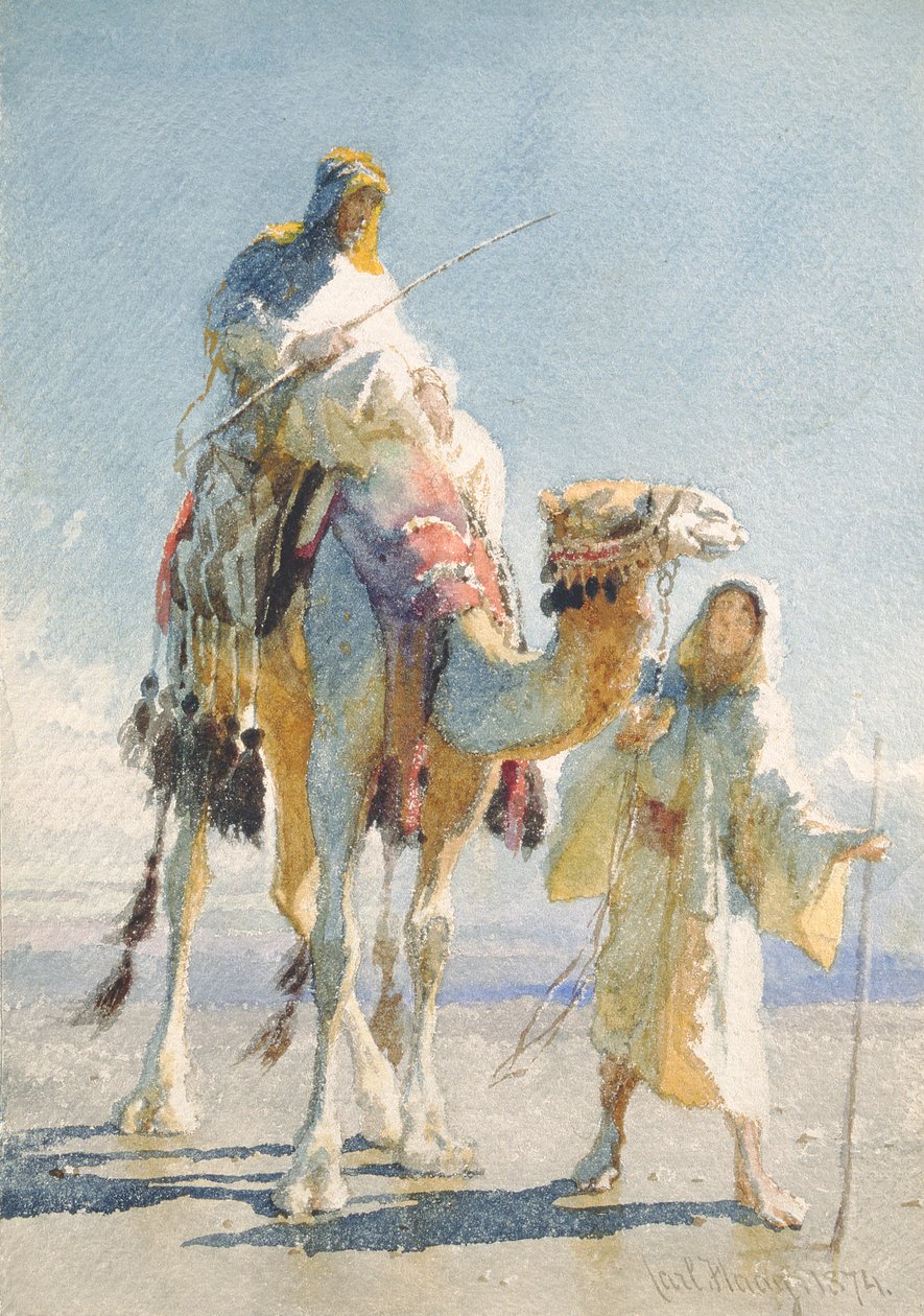 الشيخ ودليله 1874 بواسطة كارل هاج