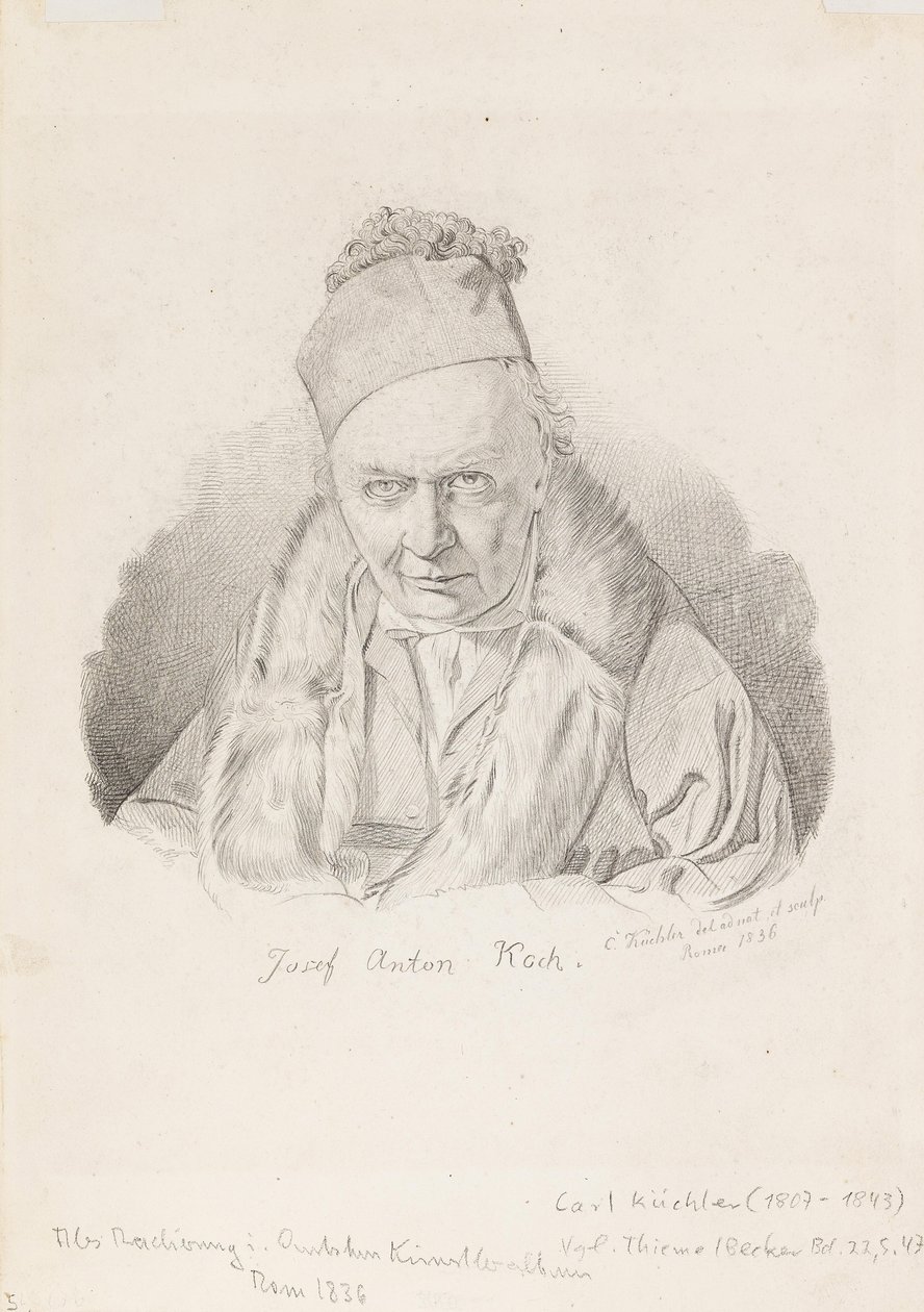 صورة للرسام جوزيف انطون كوخ 1768-1839 ، 1836. بواسطة كارل كوشلر