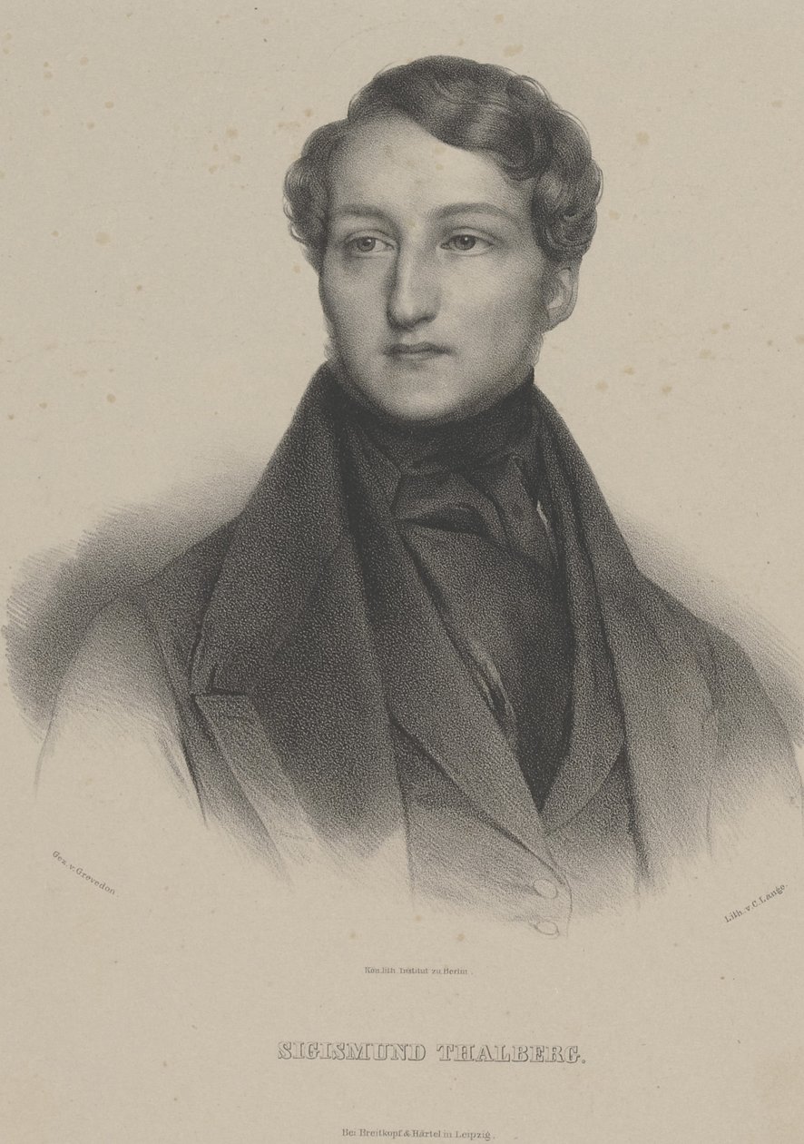 صورة عازف البيانو والملحن Sigismund Thalberg 1812-1871 ، ج. 1850. بواسطة كارل لانج
