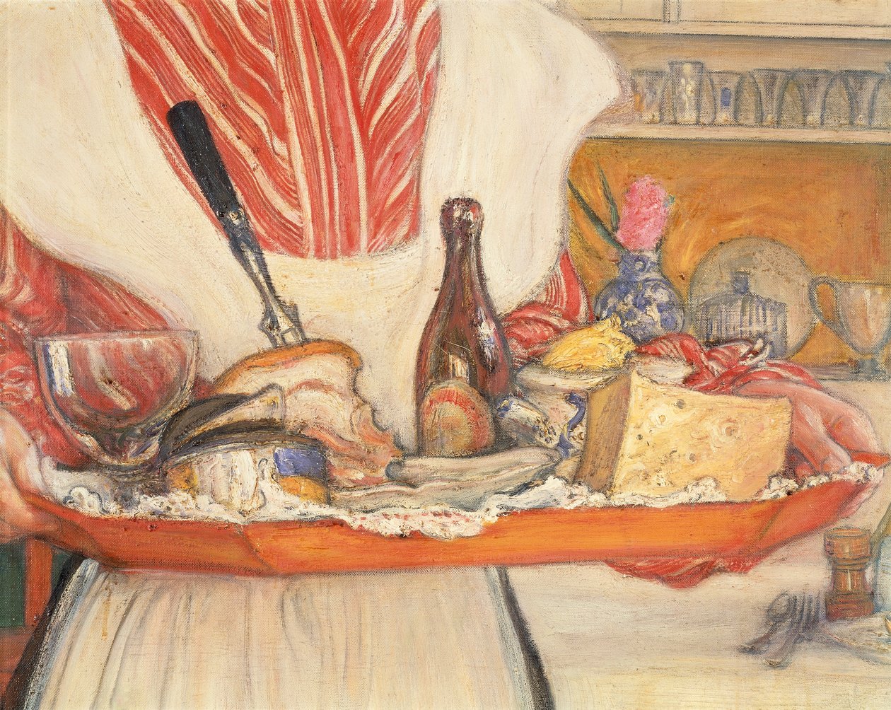 Housemaid, breakfast tray, detail بواسطة كارل لارسون