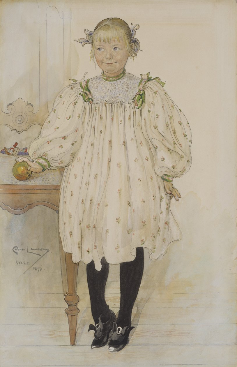 مارثا وينسلو كفتاة ، 1896 (مرحاض على ورق) بواسطة كارل لارسون