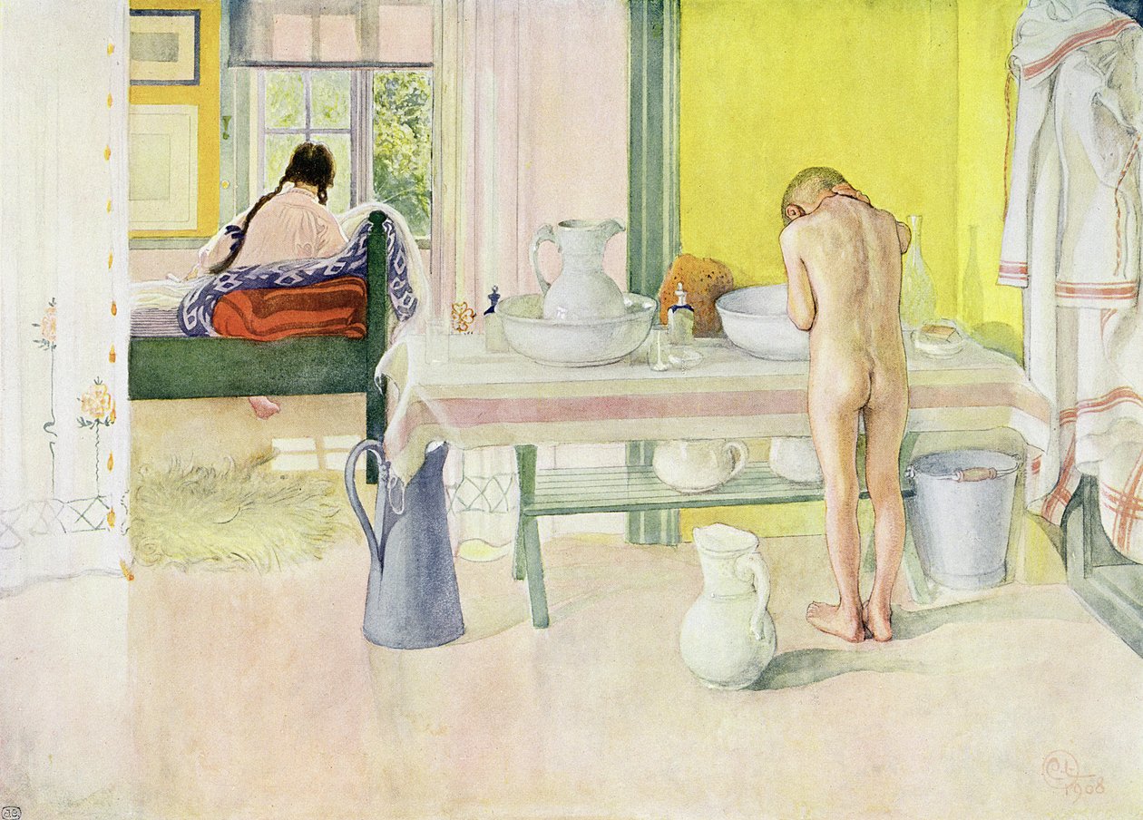 صباح الصيف ، حانة. في "Lasst Licht Hinin &39;&39; (` `Let in More Light &39;&39;) ، 1908 بواسطة كارل لارسون