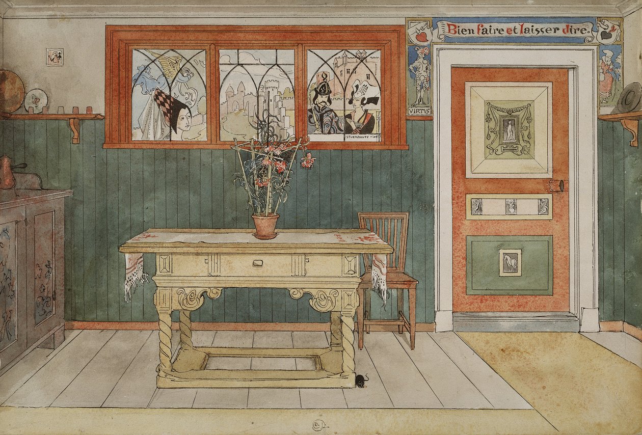 غرفة الطعام ، من سلسلة A Home ، c.1895 (مرحاض على ورق) بواسطة كارل لارسون
