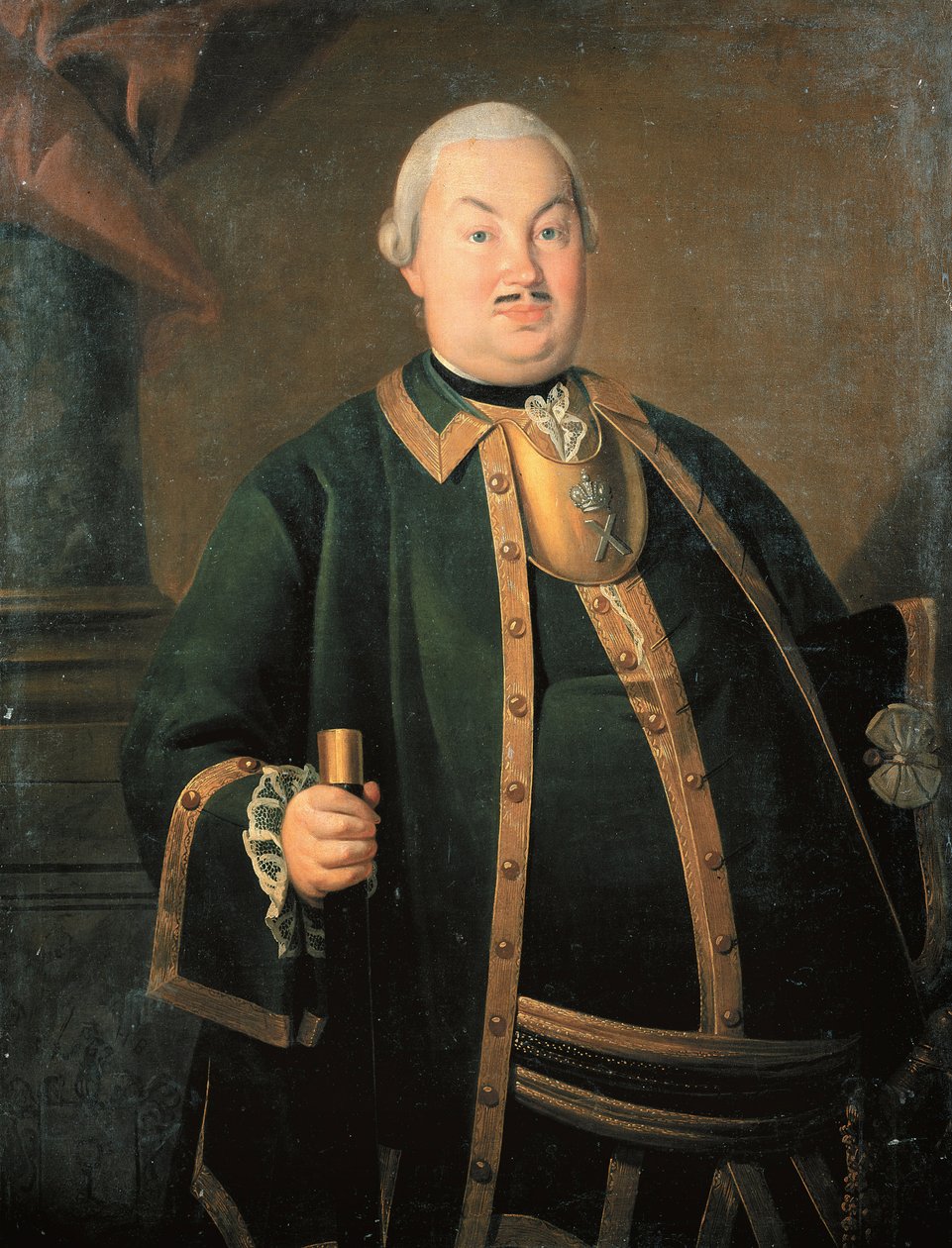 ""Portrait du general Feodor Berchman"" (Portrait of the General Fyodor Berchman) Peinture de Carl-Ludwig Johann Christineck (1732/3-1792/4) 1762 Oil on canvas State History Museum, Moscou بواسطة كارل لودفيج كريستينيك