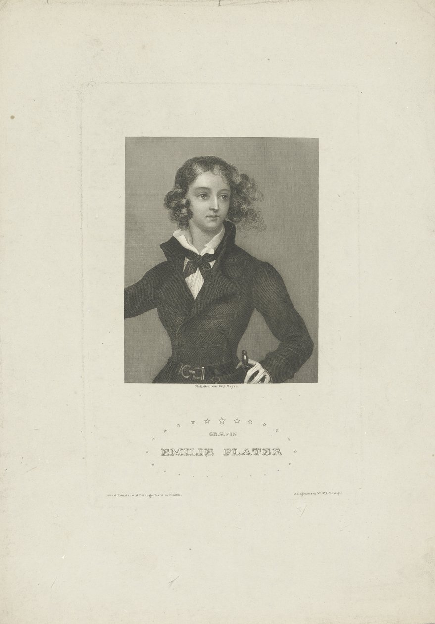 صورة لإميليا بلاتر 1806-1831 ، كاليفورنيا 1834. بواسطة كارل ماير