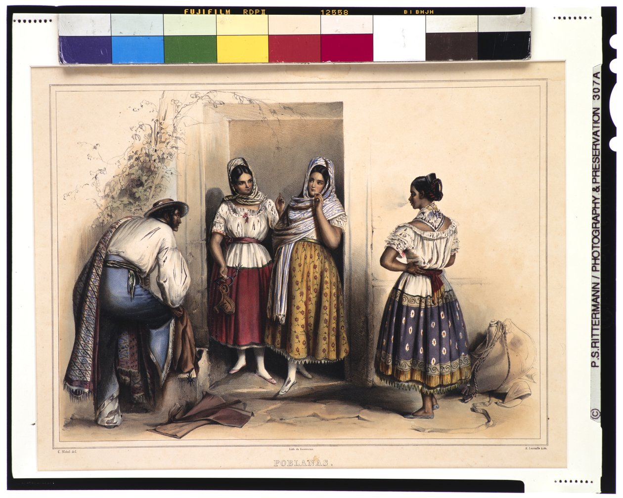 نساء بويبلا ، بعد عام 1836 (لون ليثو) بواسطة كارل نيبل