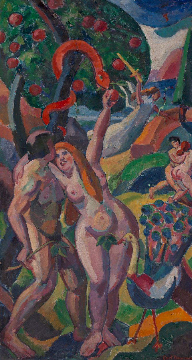 آدم وحواء ، قبل عام 1932. بواسطة كارل نيومان