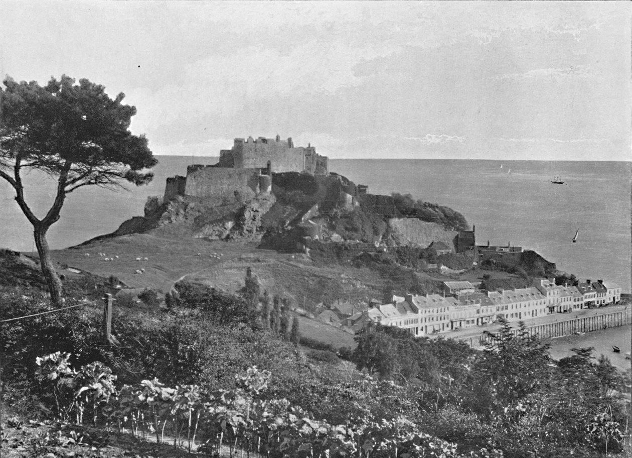 قلعة مونت أورجيل ، جيرسي ، c1896 بواسطة كارل نورمان