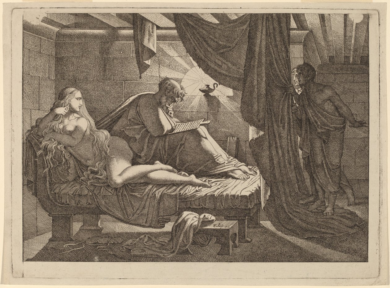 Xenocrates و Phryne بواسطة كارل روس