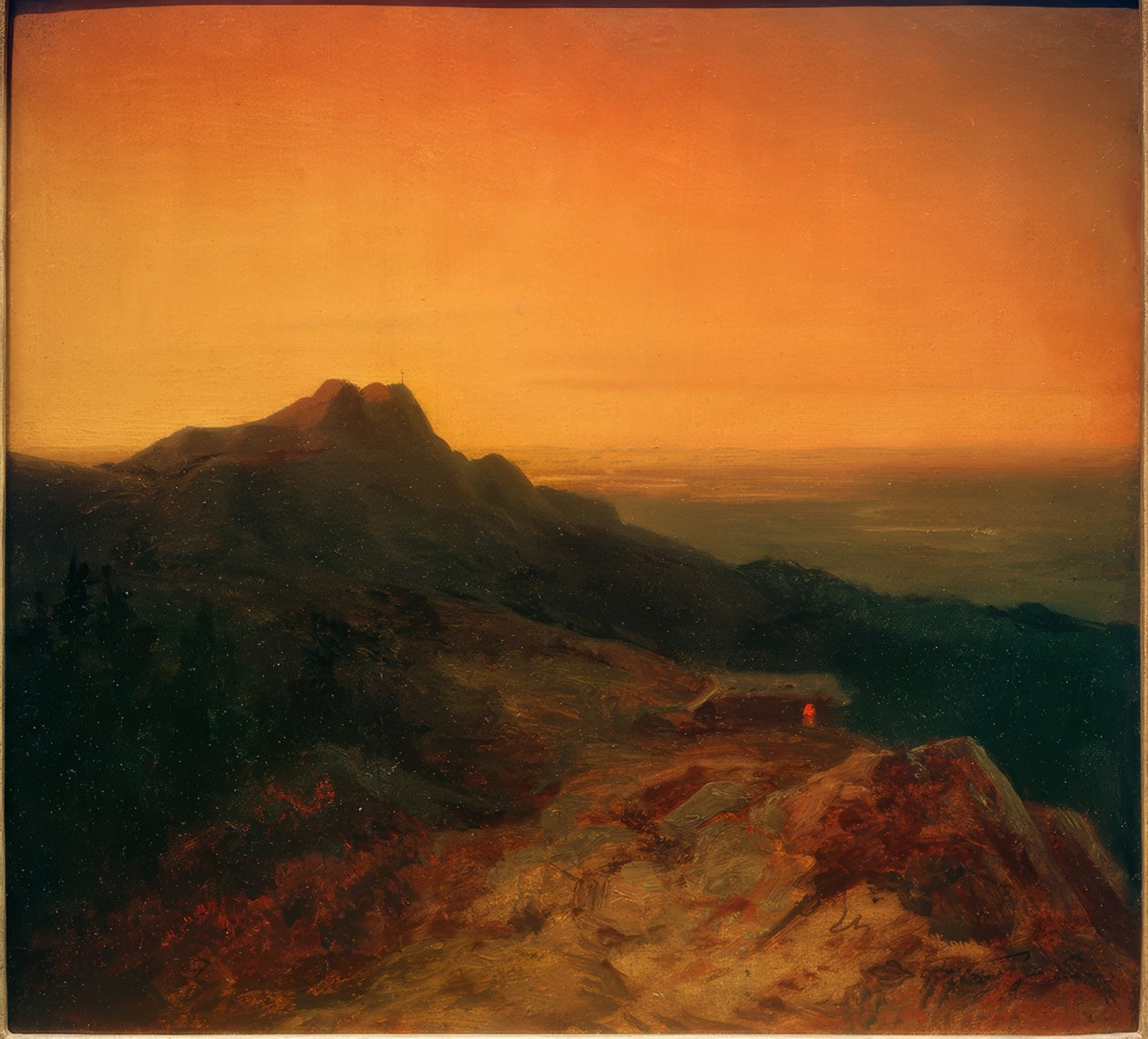 Die Benediktenwand am Abend بواسطة كارل سبيتزويج