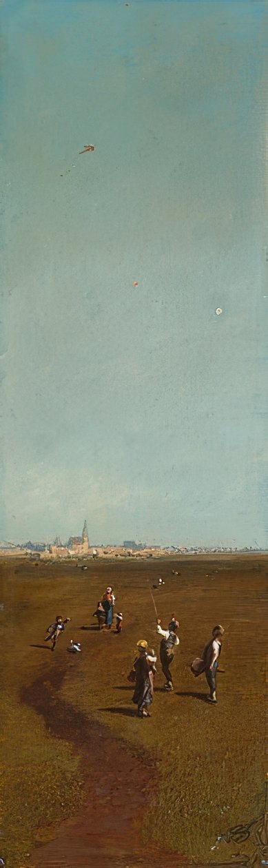 تحليق طائرة ورقية. حوالي 1880-85 بواسطة كارل سبيتزويج