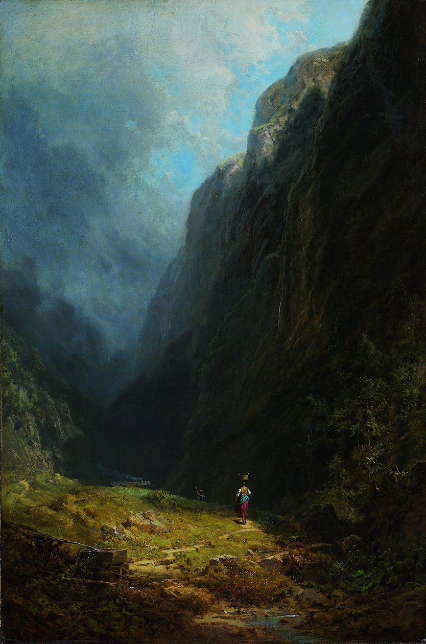 في جبال الألب المرتفعة المناظر الطبيعية مع جبل. Wendelstein ، ج. 1871 بواسطة كارل سبيتزويج