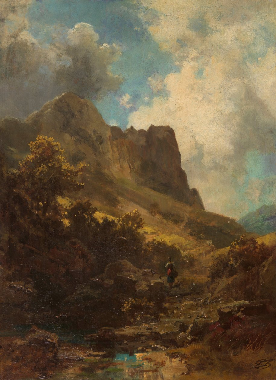 وادي الوادي مع خادمة ألبان ، ج. 1875. بواسطة كارل سبيتزويج