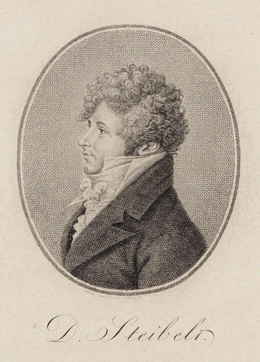 صورة لعازف البيانو والملحن دانيال ستيبلت 1765-1823 ، 1809. بواسطة كارل تراوجوت ريدل