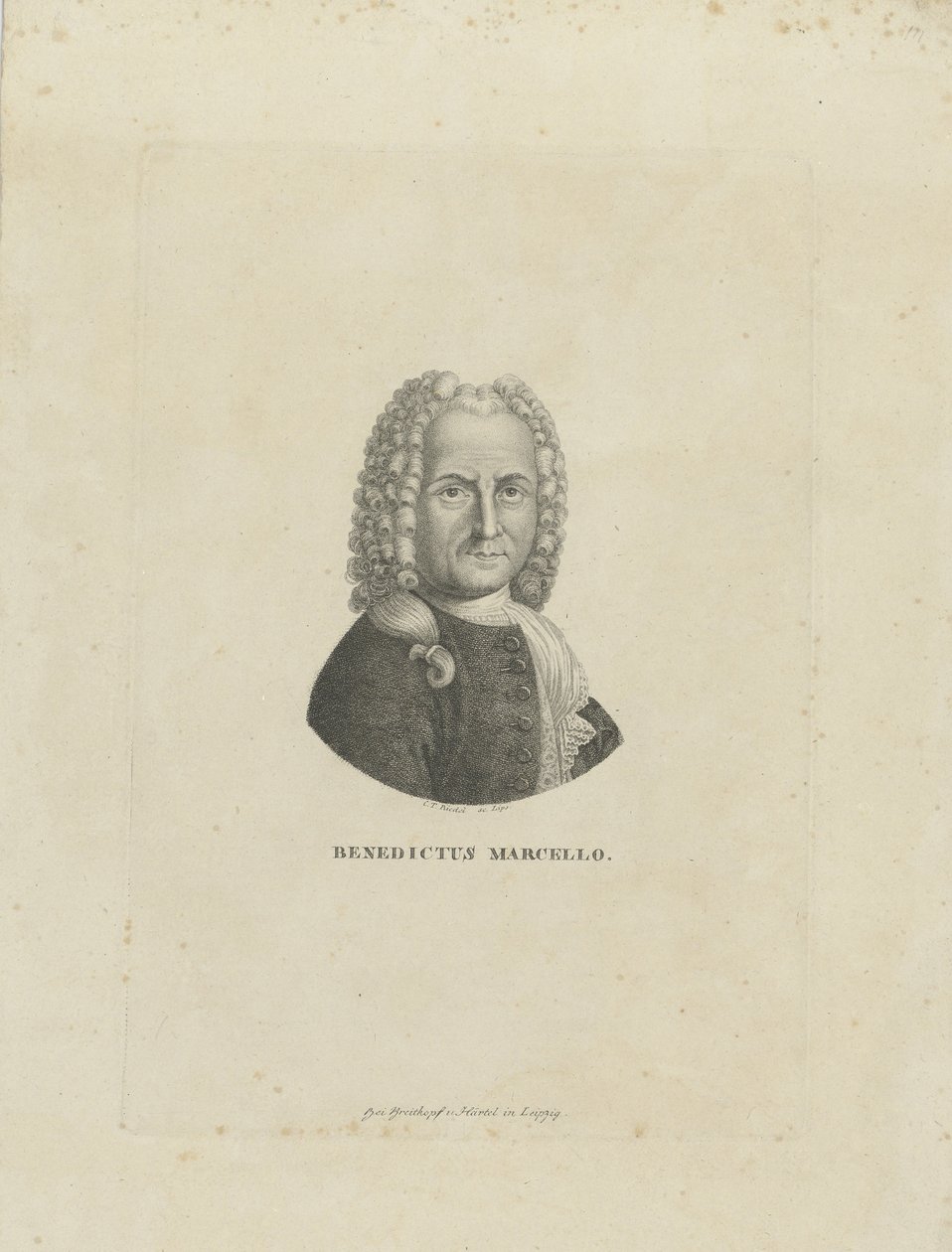 صورة الملحن Benedetto Marcello 1686-1739 ، ج. 1795. بواسطة كارل تراوجوت ريدل