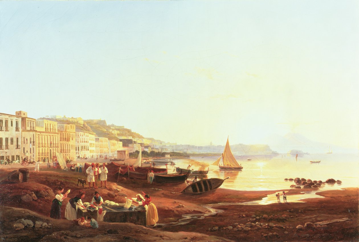 ميناء Mergellina ، c.1831 بواسطة كارل فيلهلم جويتزلوف