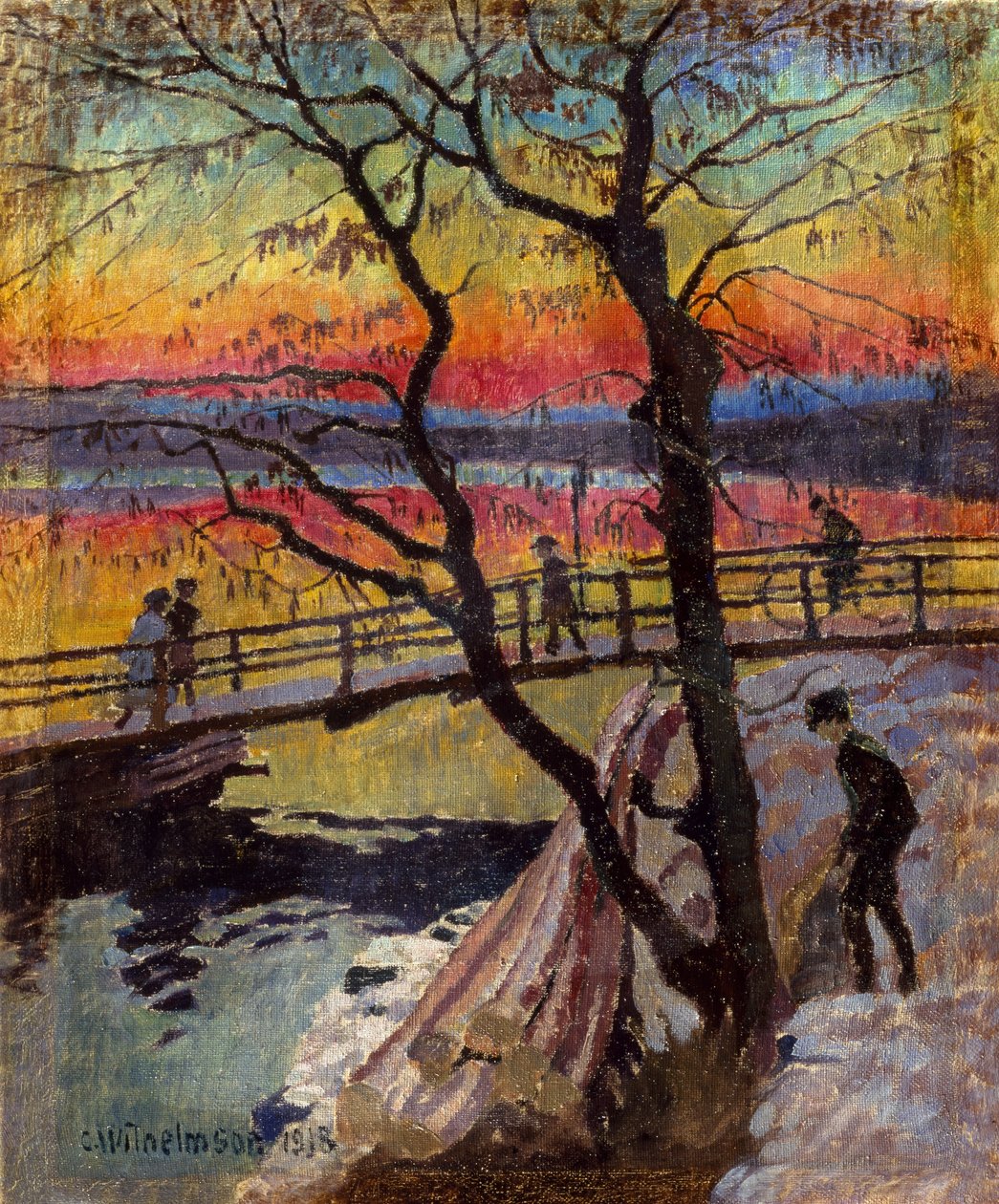 جسر المشاة ، ليدنجوبرون بواسطة Carl Wilhelm Wilhelmson