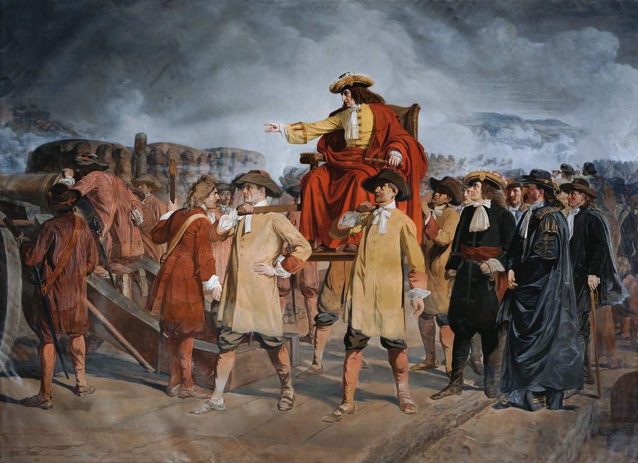 يتفقد إرنست روديجر غراف ستارهيمبيرج أعمال الدفاع في Löwelbastei (1683) بواسطة كارل Wurzinger