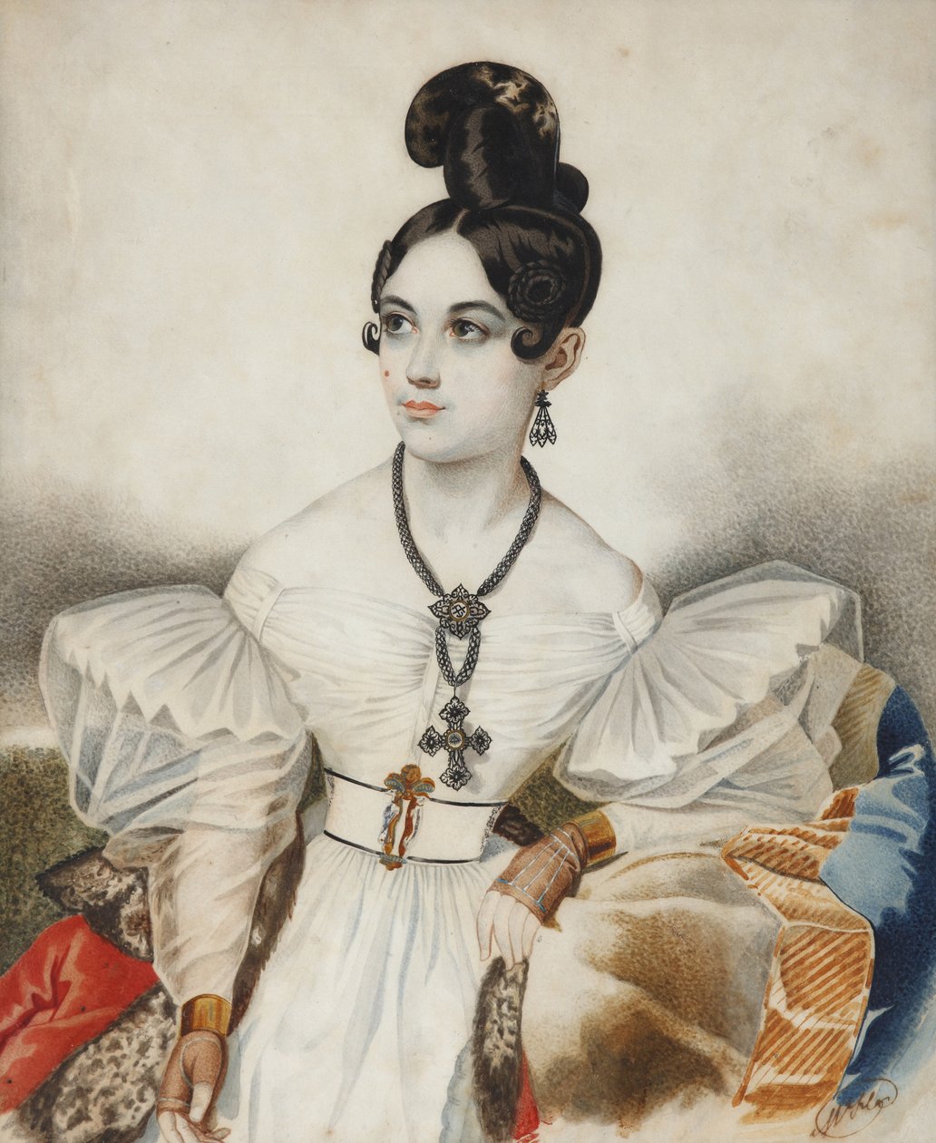 Apollonia Apollinaria Mikhailovna Vielgorskaya 1818-1887، 1830s. بواسطة Carl von Hampeln