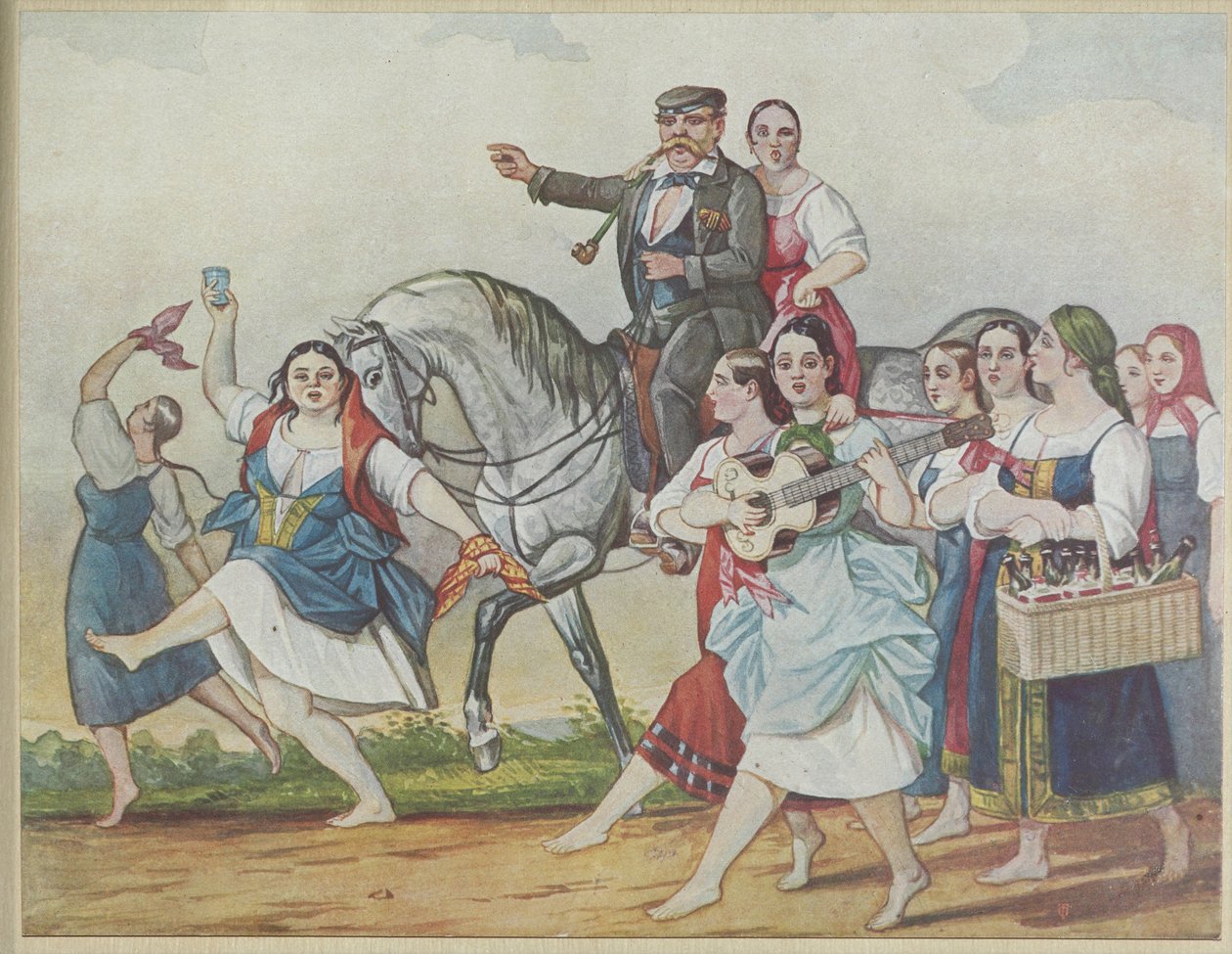 المالك وحريمه ، 1830-1840. بواسطة Carl von Hampeln