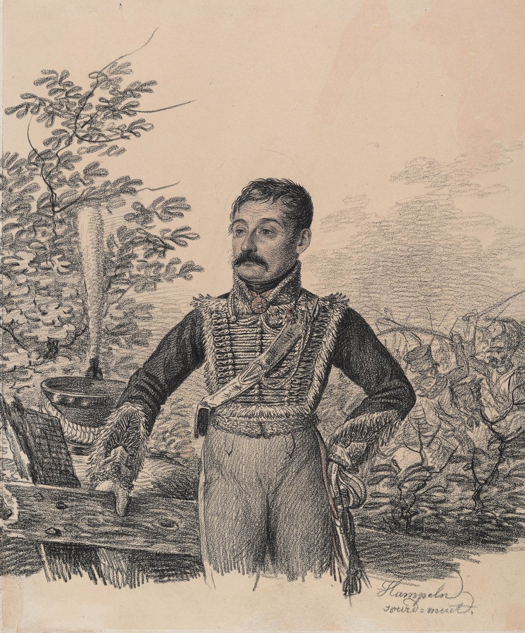 صورة لأكيم فاسيليفيتش دوفانوف ، أوائل عشرينيات القرن التاسع عشر. بواسطة Carl von Hampeln