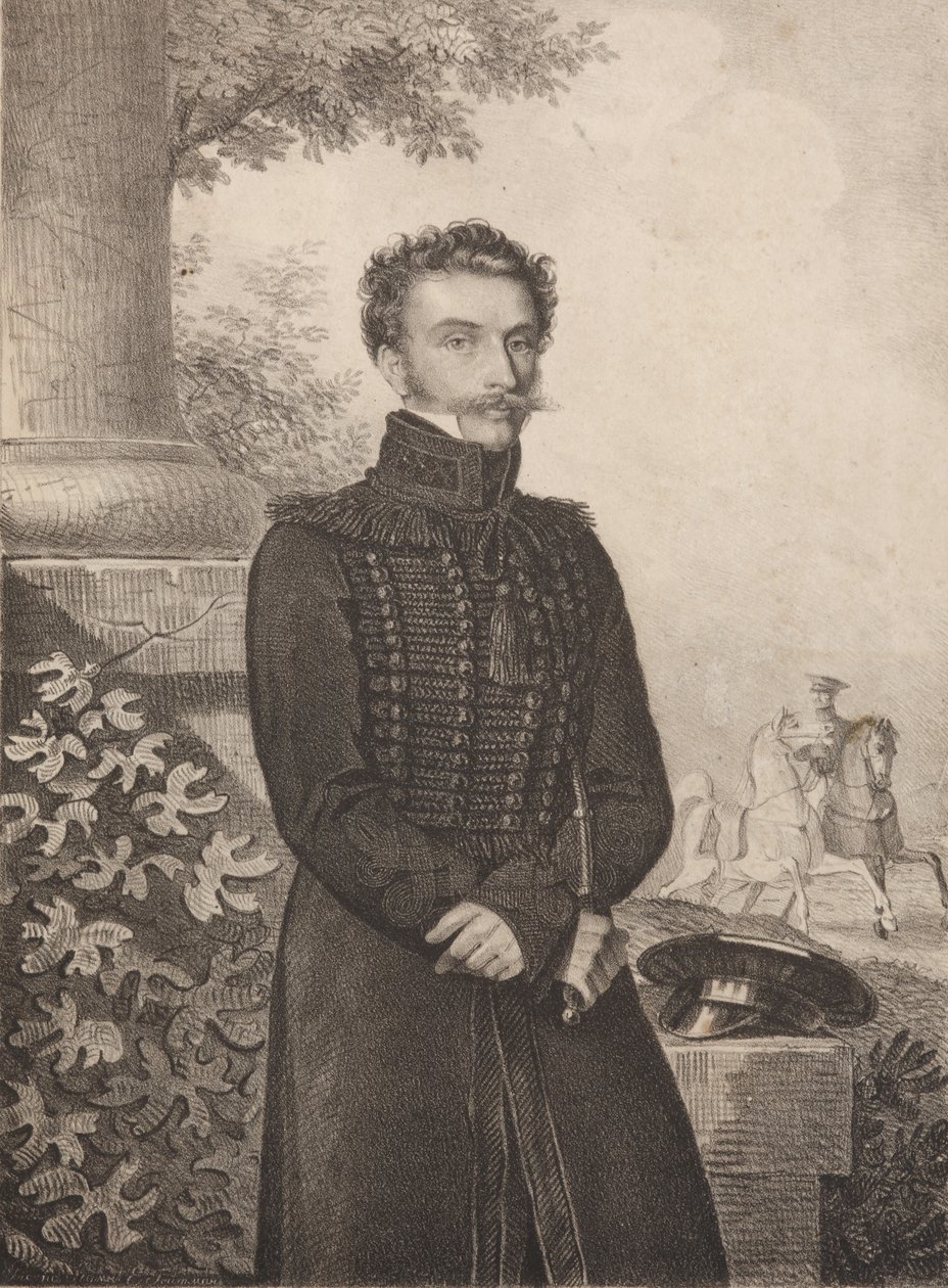 صورة للكونت بول خريستوفوروفيتش جرابي 1789-1875 ، 1820s. بواسطة Carl von Hampeln