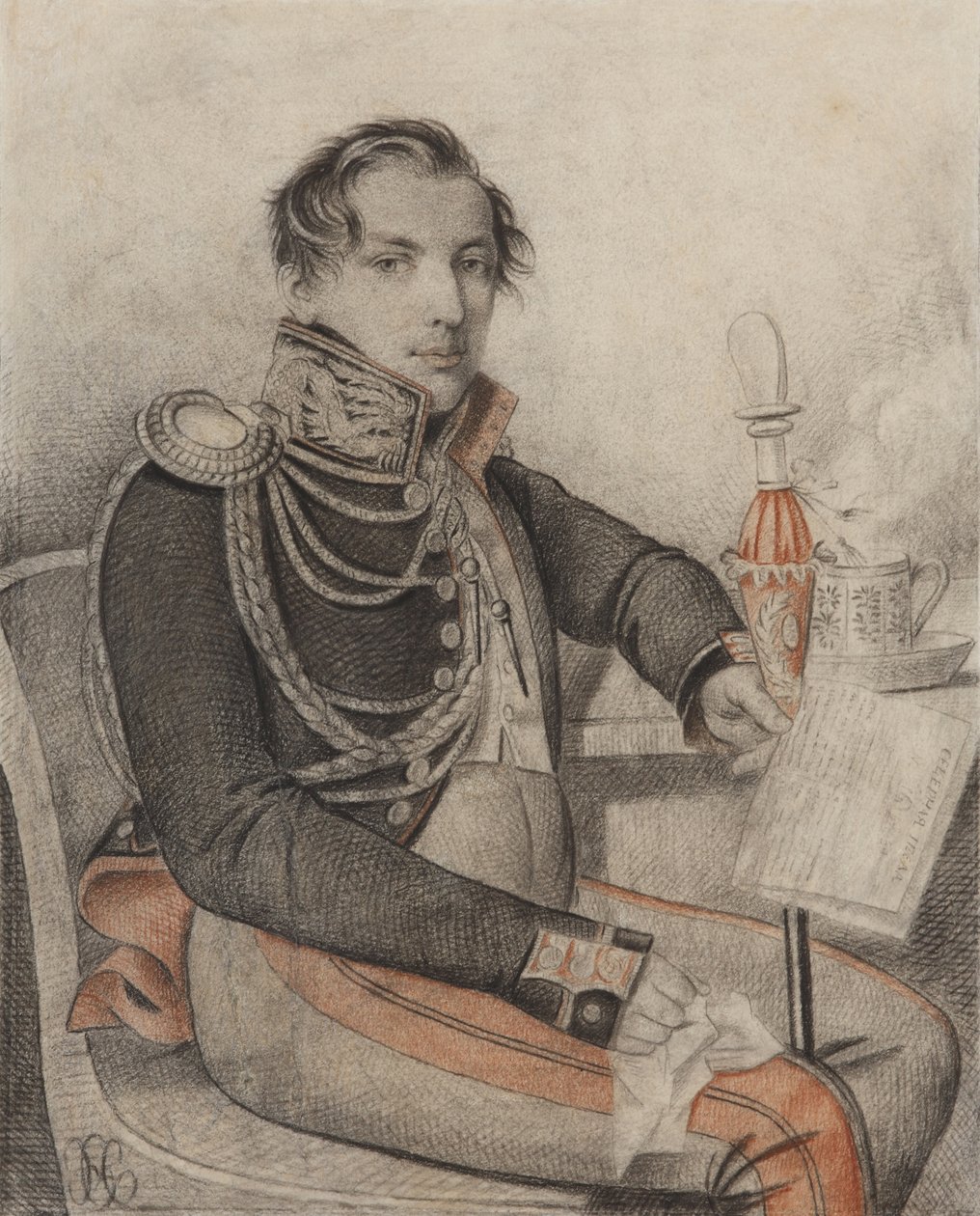 صورة الكونت Pyotr Petrovich Konovnitsyn 1803-1830 ، أوائل 1820s. بواسطة Carl von Hampeln