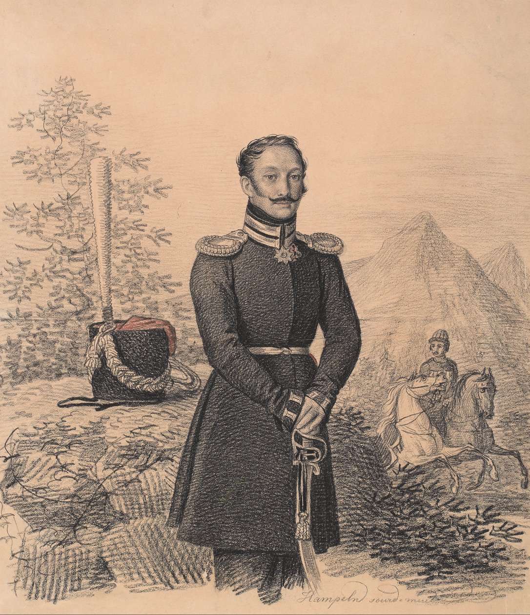 صورة لفيودور ألكسندروفيتش بيكوفيتش-تشيركاسكي 1791-1833 ، 1822. بواسطة Carl von Hampeln