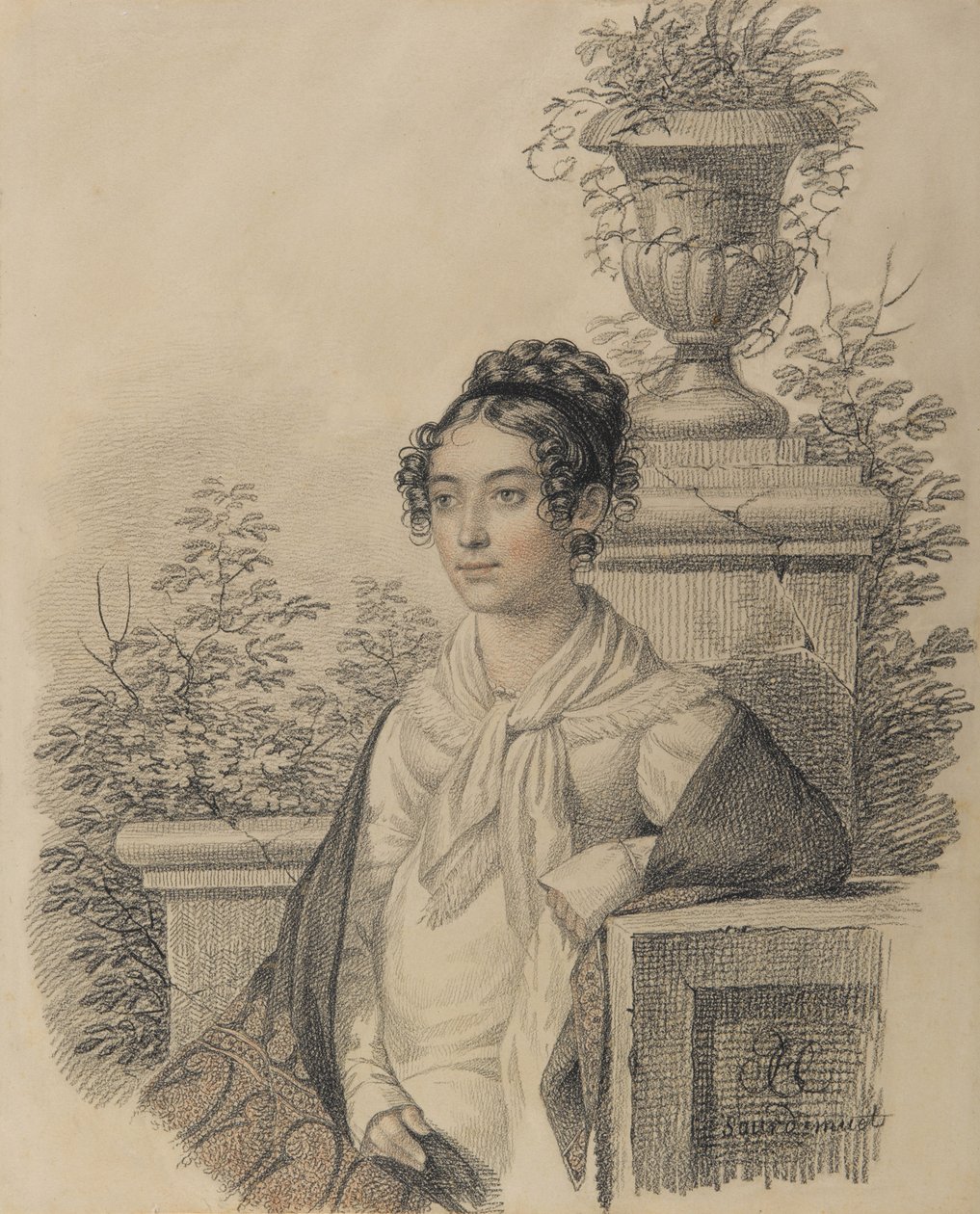 صورة لأولغا نيكولايفنا كوكوشكينا ، ني Rezanova 1802-1828 ، بين 1824 و 1828. بواسطة Carl von Hampeln