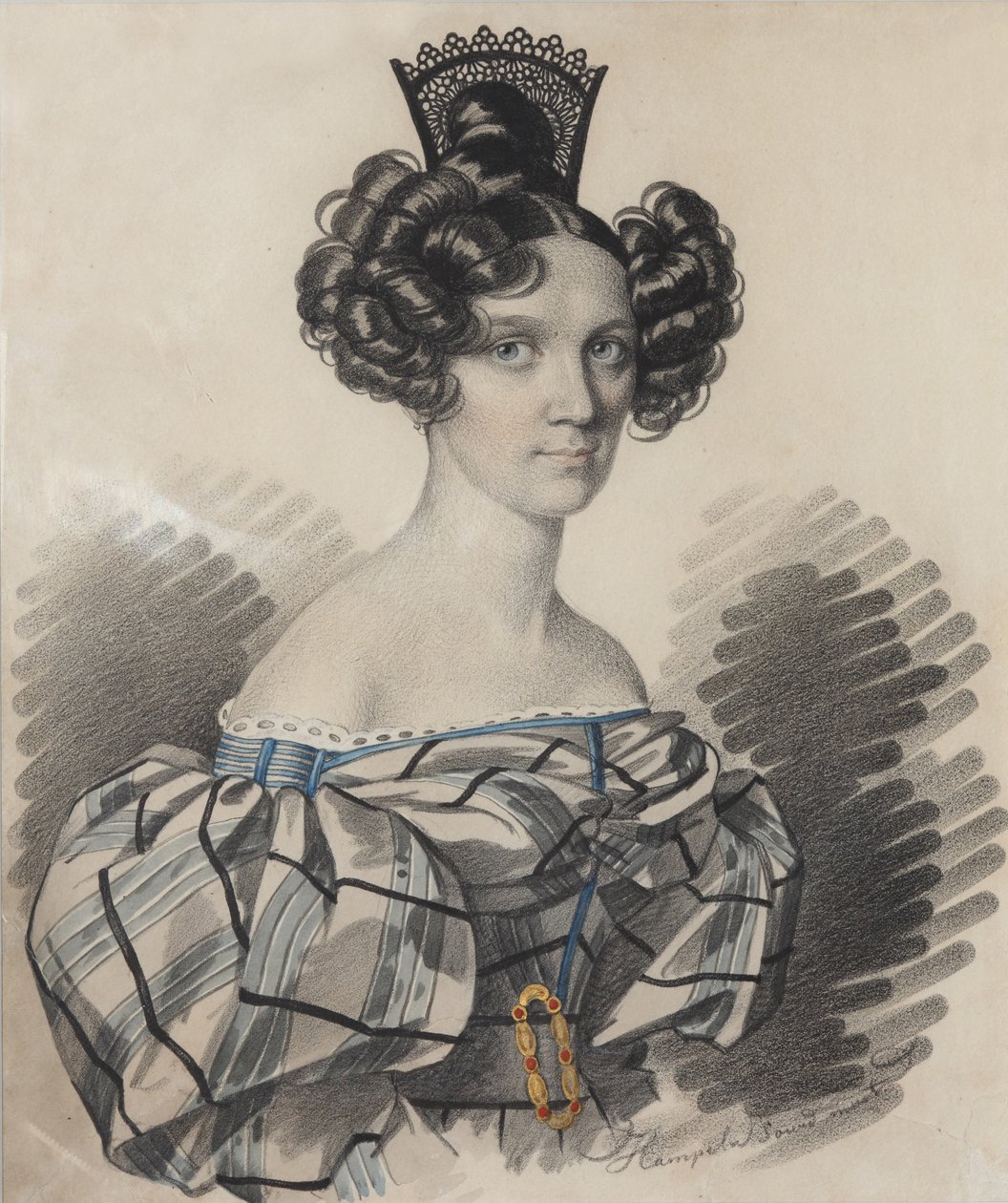 صورة لأولغا نيكولايفنا تاليزينا ، ني زوبوفا 1803-1882 ، أوائل ثلاثينيات القرن التاسع عشر. بواسطة Carl von Hampeln
