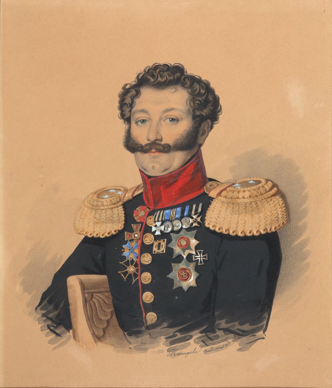 صورة للأمير ستيبان ألكسندروفيتش خيلكوف 1785-1854 ، بعد عام 1832. بواسطة Carl von Hampeln
