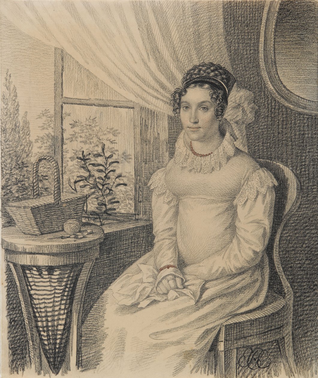 صورة ل Varvara Alexandrovna Korsakova ، أوائل عشرينيات القرن التاسع عشر. بواسطة Carl von Hampeln