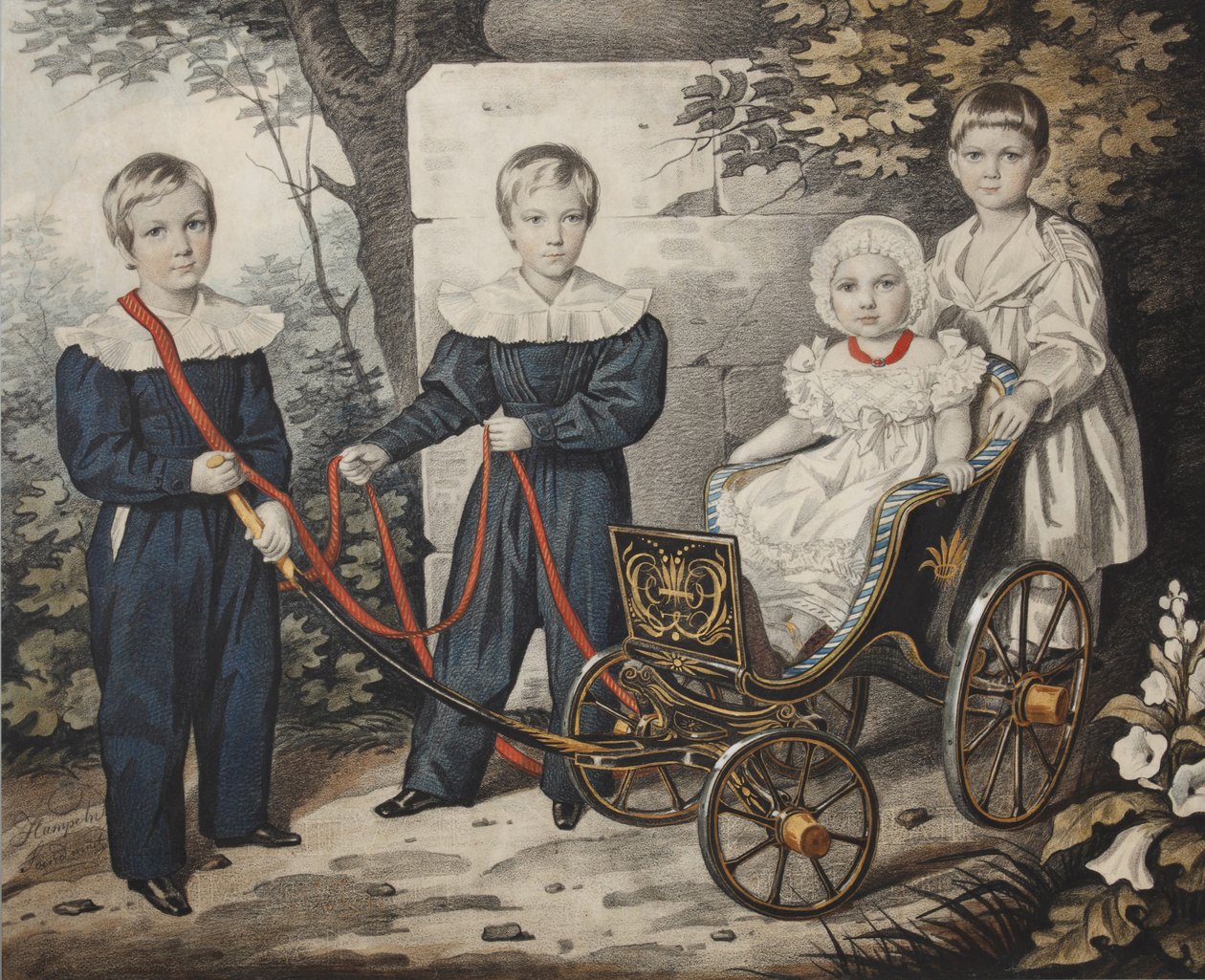 صورة لأطفال تاليزين ، أوائل عام 1830. بواسطة Carl von Hampeln