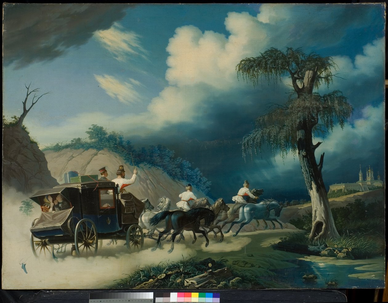 الترويكا خلال العاصفة الرعدية ، 1830s. بواسطة Carl von Hampeln