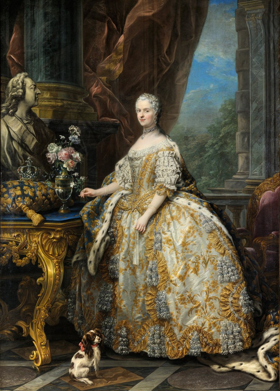 ماري ليسزكينسكا ملكة فرنسا (1703-1768) بواسطة كارل فان لو
