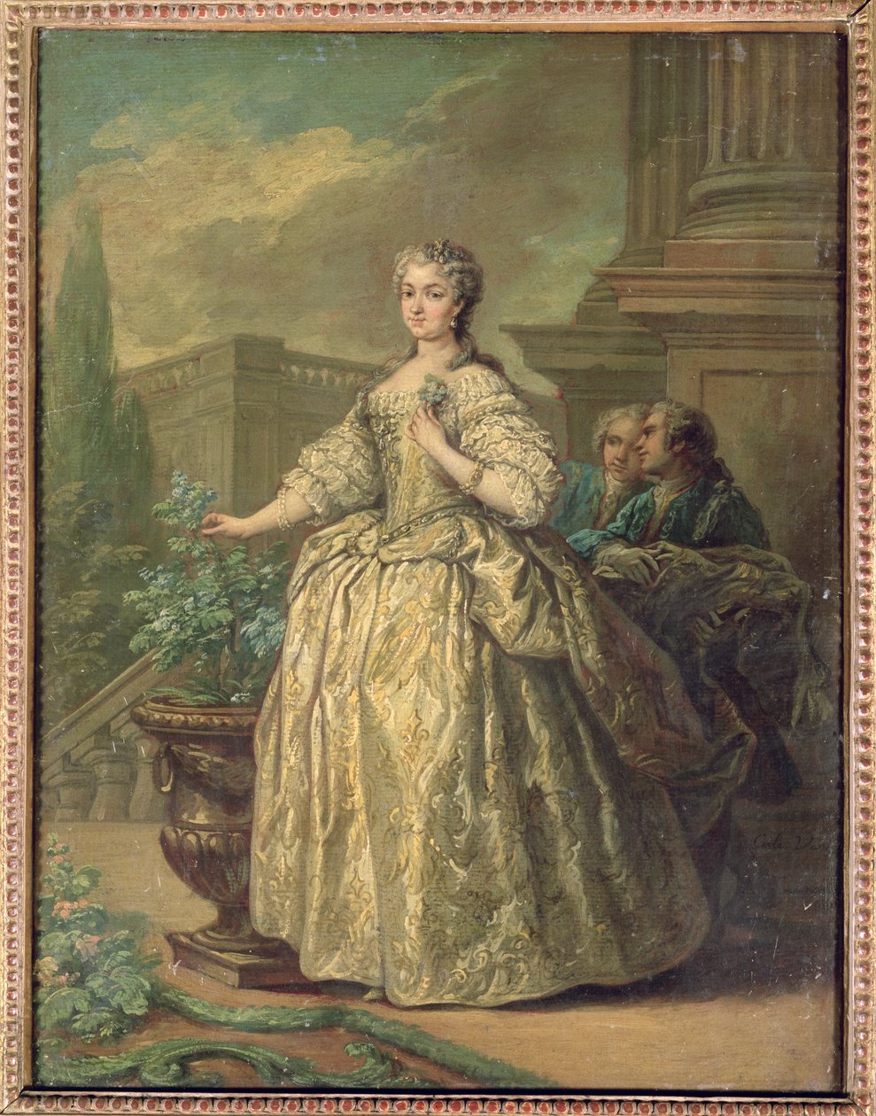 صورة لماريا ليسزكينسكا (1703-68) 1747 (زيت على البطاقة) بواسطة كارل فان لو