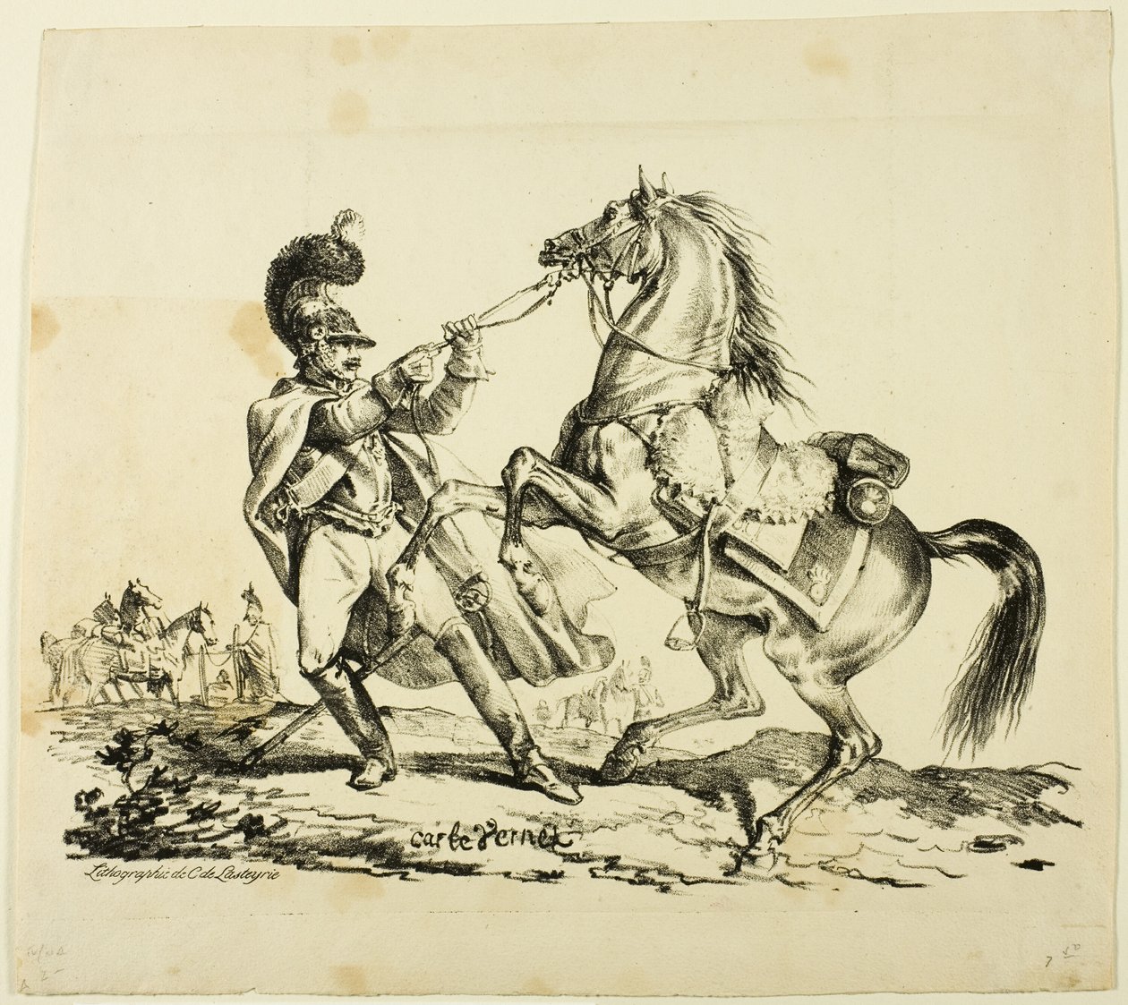Cuirassier على قدميه يحد من تربية حصانه بواسطة كارل فيرنت