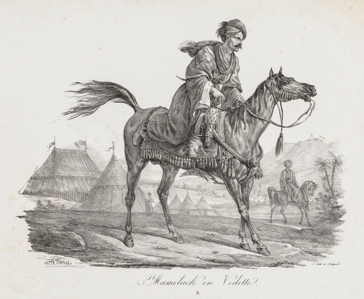 مجموعة كبيرة من الخيول: Mount Mamelucke ، c. 1818. بواسطة كارل فيرنت