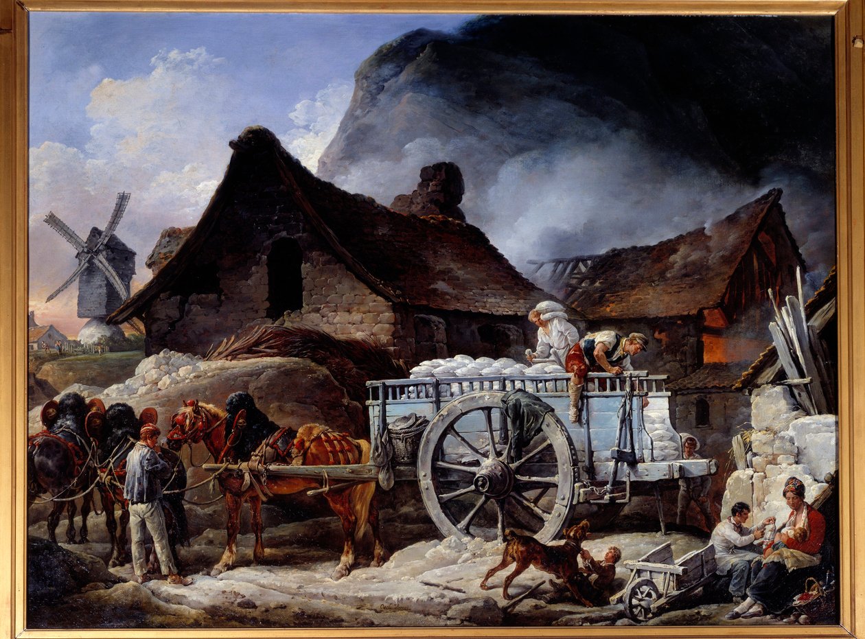 فرن الجبس في مونمارتر لوحة بقلم أنطوان ديت كارل فيرنيه (1758-1836) 1825 فونتين تشاليس. معهد متحف فرنسا بواسطة كارل فيرنت