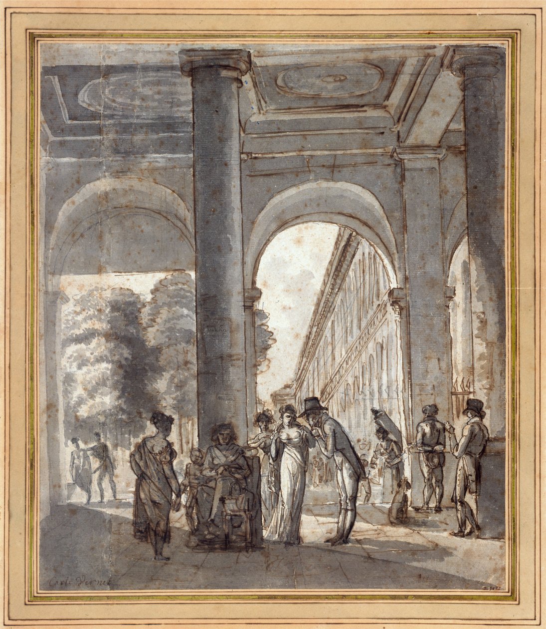 القصر الملكي عام 1810 (حبر على ورق) بواسطة كارل فيرنت